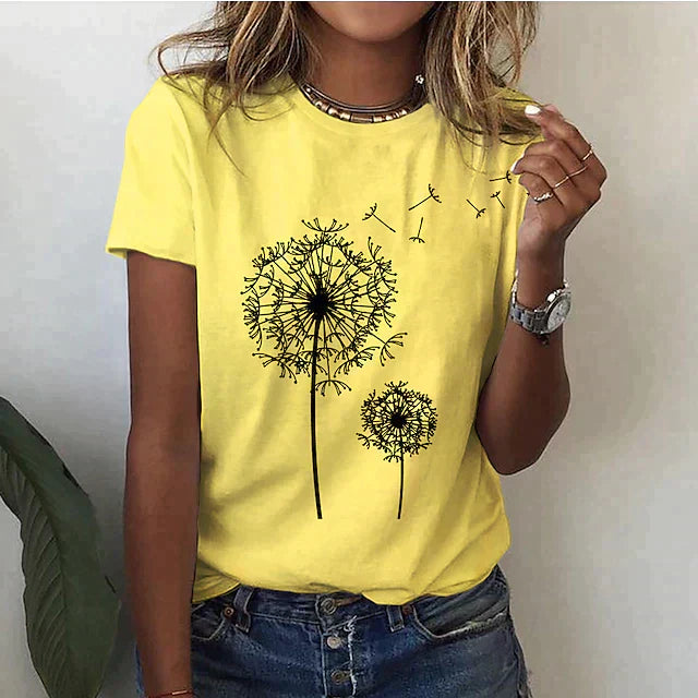 Dandelion Print Shirt | Støtt brystkreft